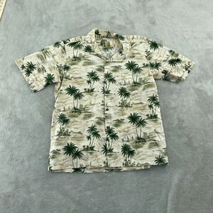Vintage Hawaii Floral Short sleeve tropical Shirt Short Sleeve Mens XL 0704